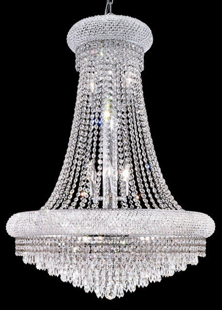 14 Light crystal chandelier chrome plated - Image 1