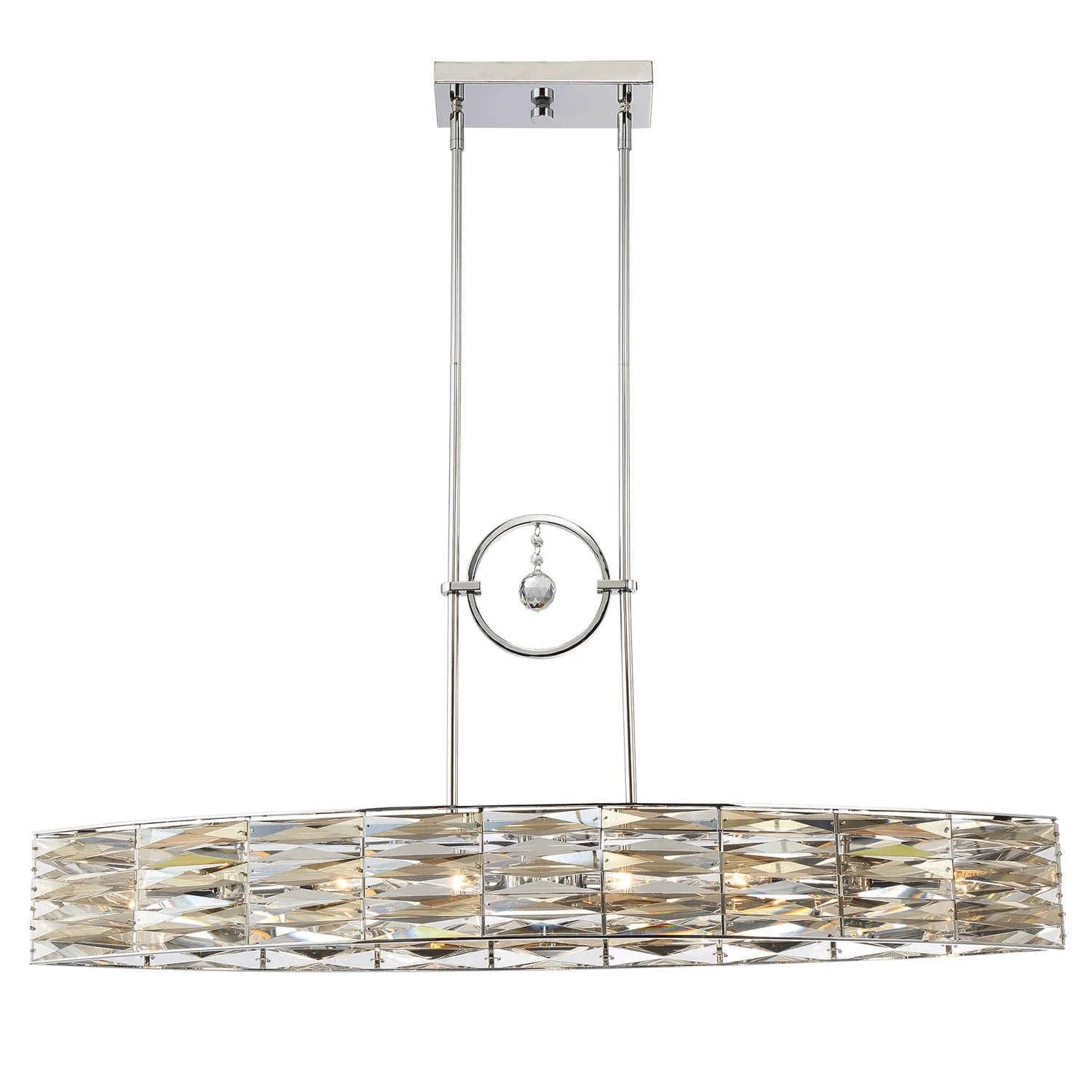 Polished Chrome Six-Light Linear Pendant - Image 1