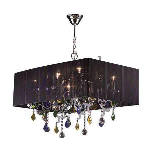 Torcello Eight-Light Polished Chrome Pendant with Asfour Handcut Crystal Glass - Image 1