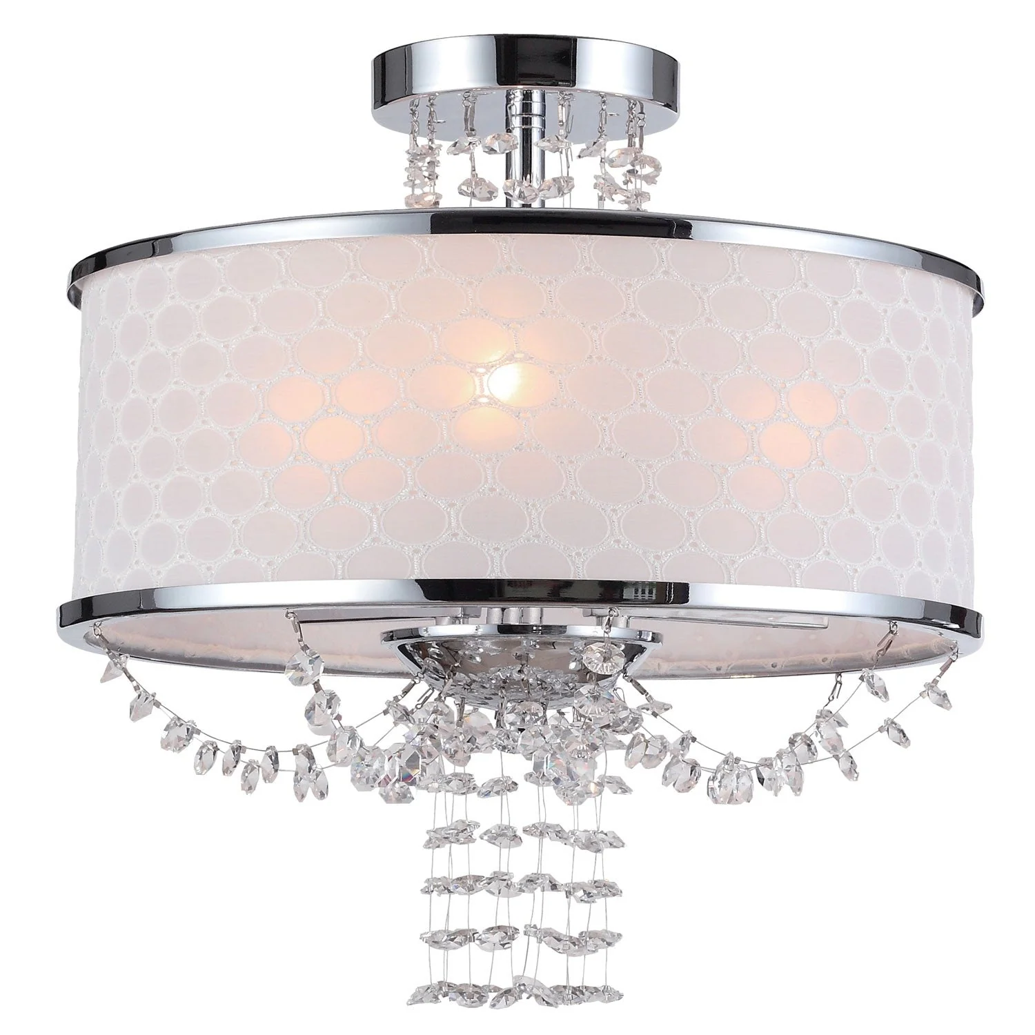 Polished Chrome Six Light Semi-Flush
