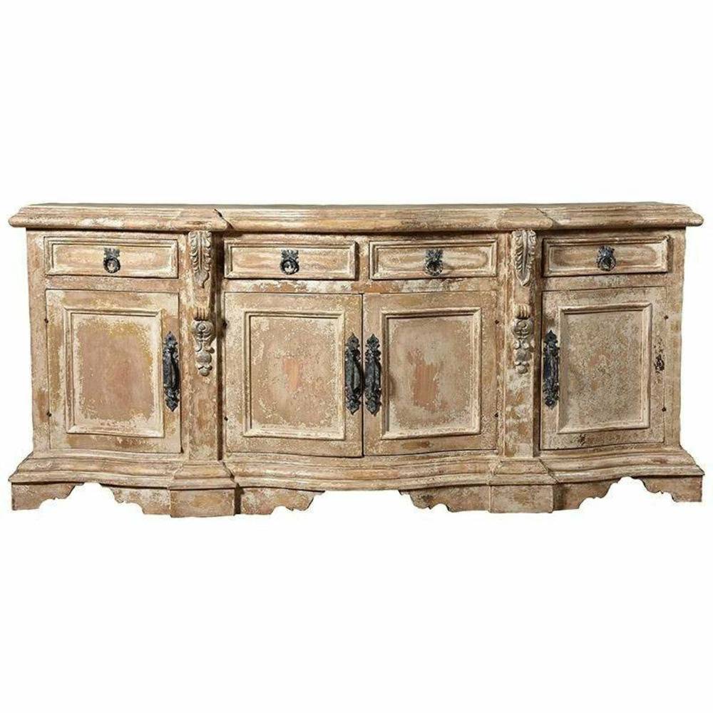 Casa Bonita Peruvian Hand-Painted Carved Wood Milano Buffet