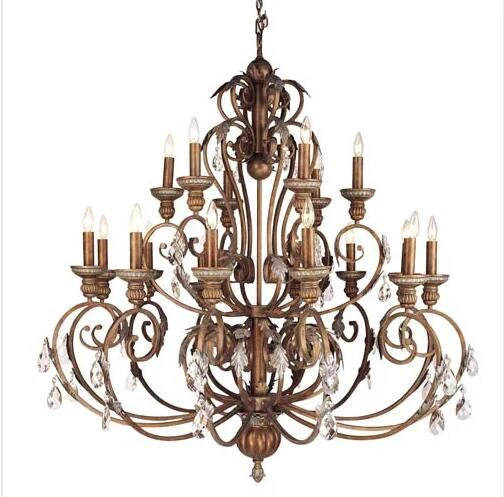 Bronze Eighteen-Light Chandelier - Image 1