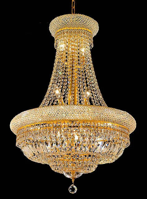 14 Light Crystal chandelier in gold finish - Image 1
