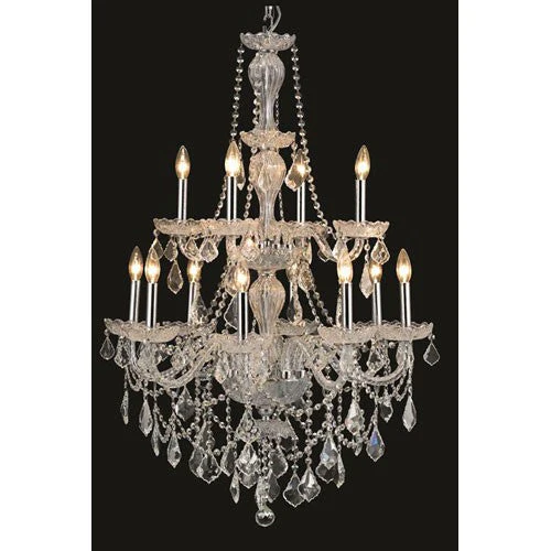 Crystal Chrome 12 Light 41-in Chandelier - Image 1