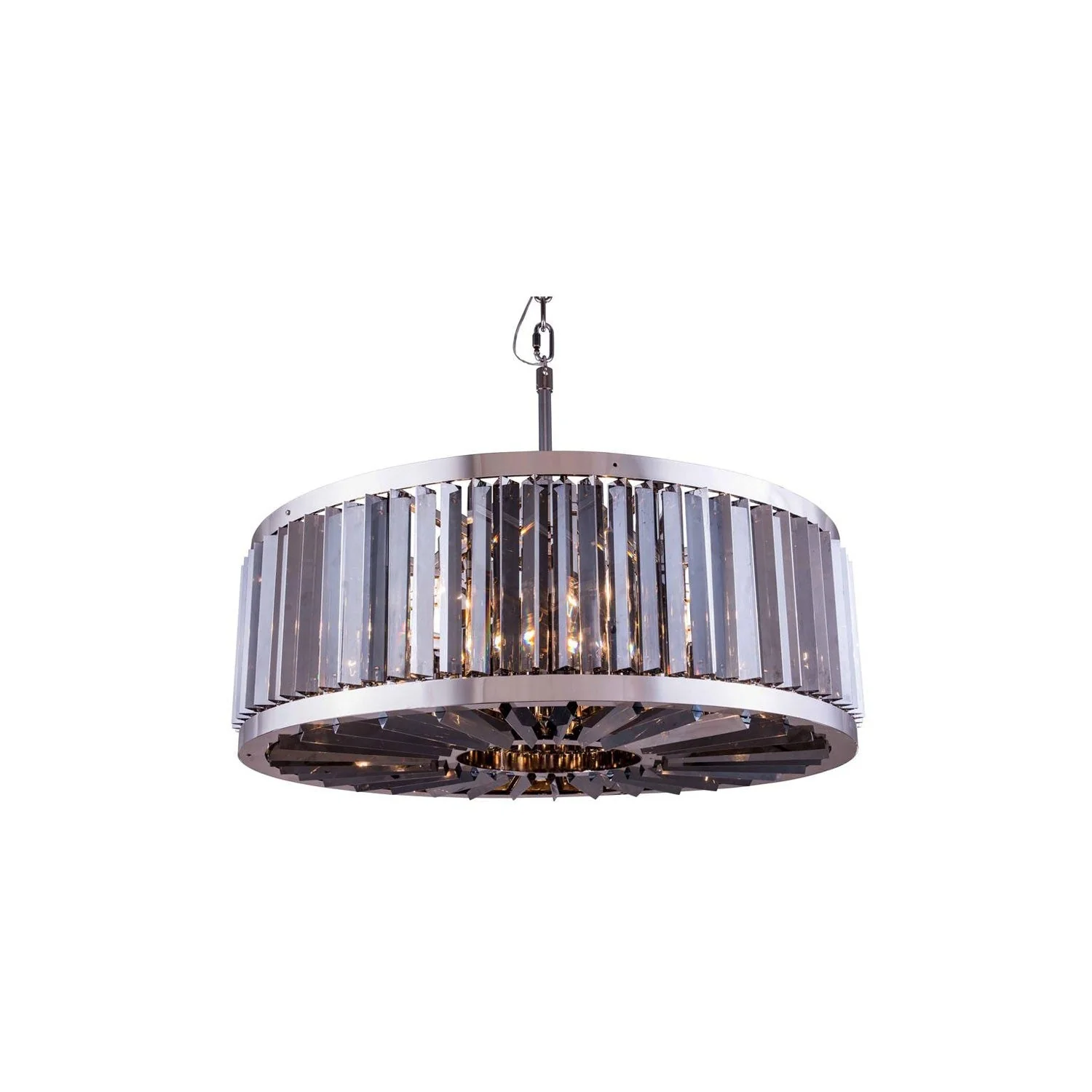Chelsea Polished Nickel Thirty-Five-Inch Pendant with Silver Shade Crystals - Image 1