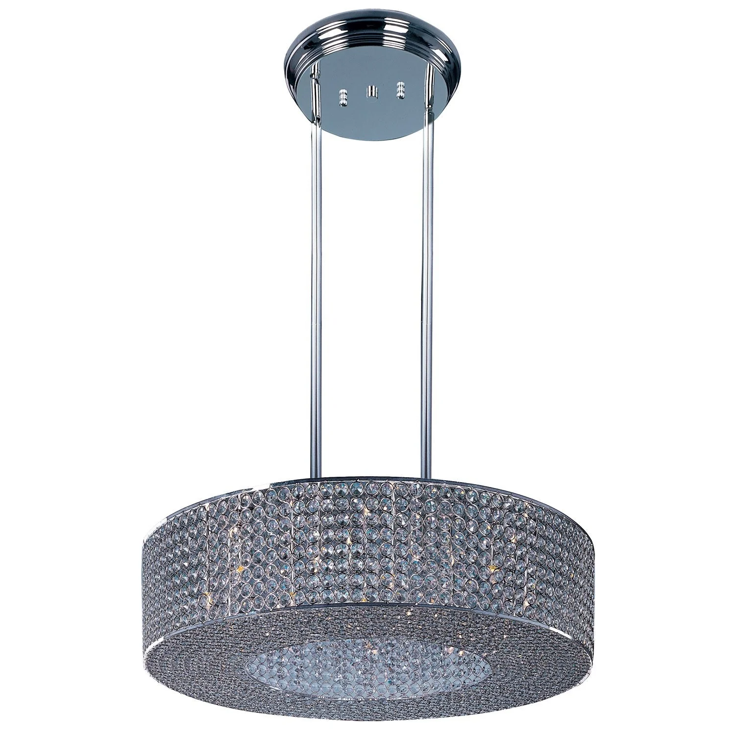 International Glimmer Plated Silver 16-Light Single Pendant - Image 1