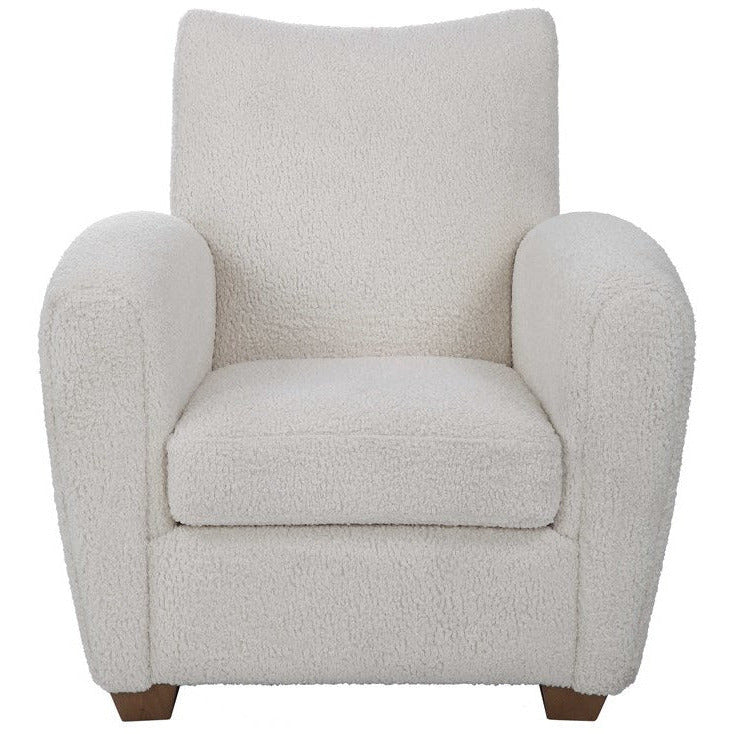 Uttermost Teddy Off-White Faux Shearling Accent Chair - Image 2
