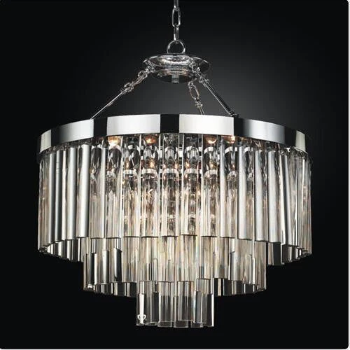 Chime Chrome 23-Inch Convertible Chandelier - Image 1