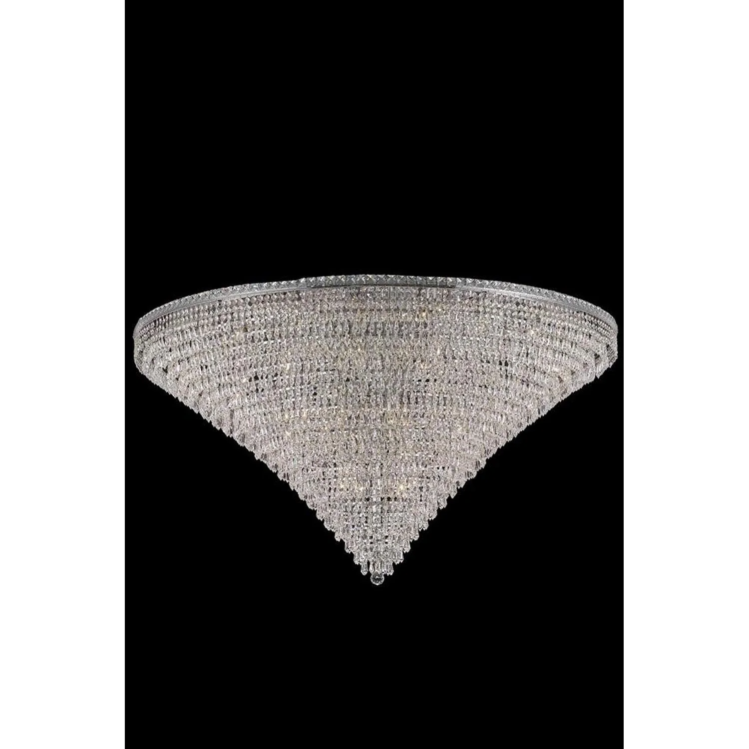 Tranquil Chrome 48-Light 60-Inch Flush Mount with Royal Cut Crystal - Image 1