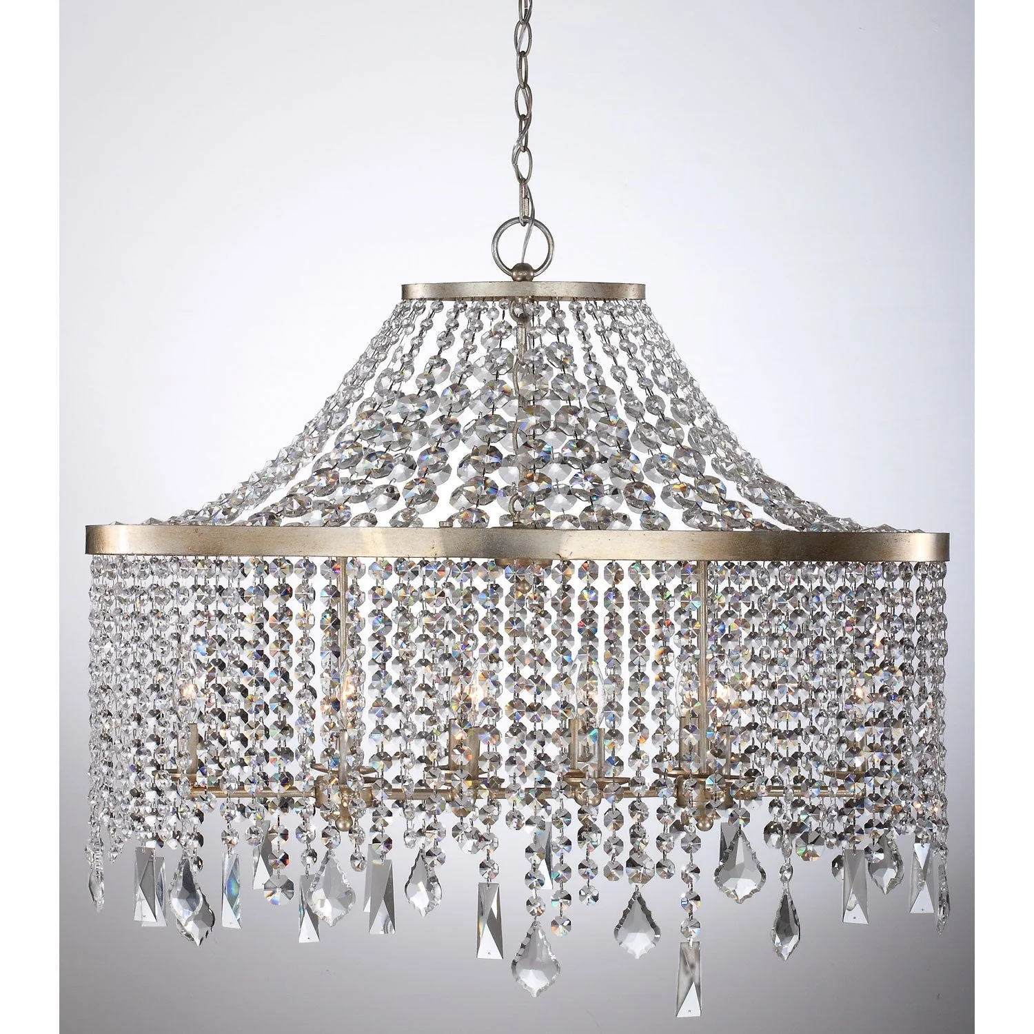Palais Silver Foil 36-Inch Ten-Light Pendant - Image 1