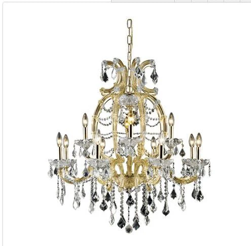Gold 12 Light 35.5-in Chandelier - Image 1