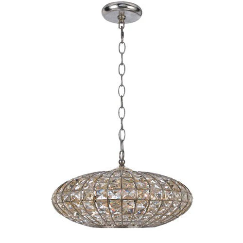 Group Solstice Antique Silver Five-Light Pendant - Image 1