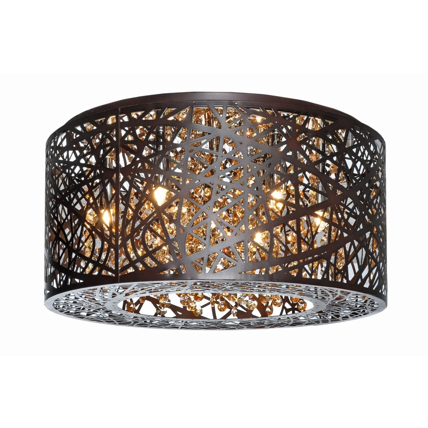 Bronze Seven-Light LED 16-Inch Flushmount - Image 1