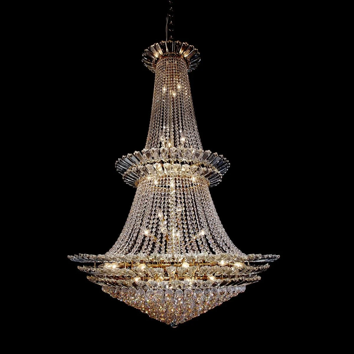 Gold plated 28 Light crystal Chandelier - Image 1