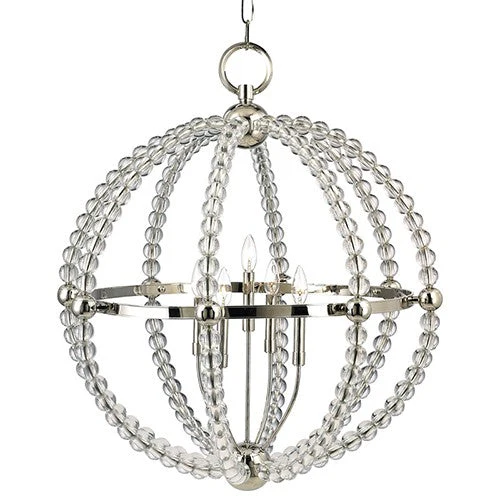 Danville Polished Nickel Five-Light Chandelier - Image 1