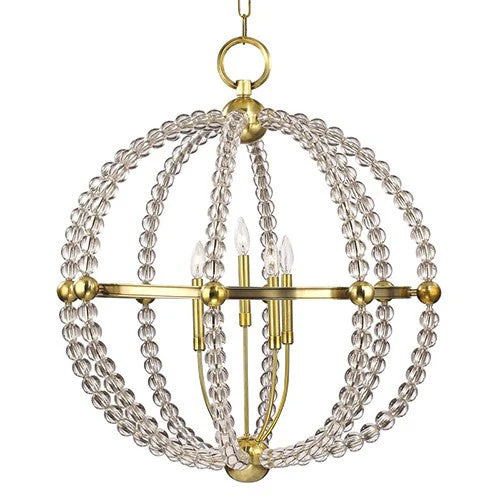Danville Aged Brass Five-Light Chandelier - Image 1