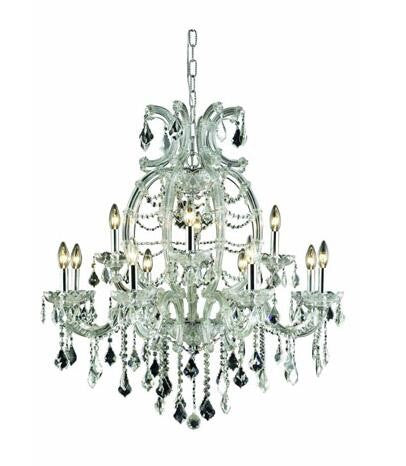 Chrome 12 Light 35.5-in Chandelier - Image 1