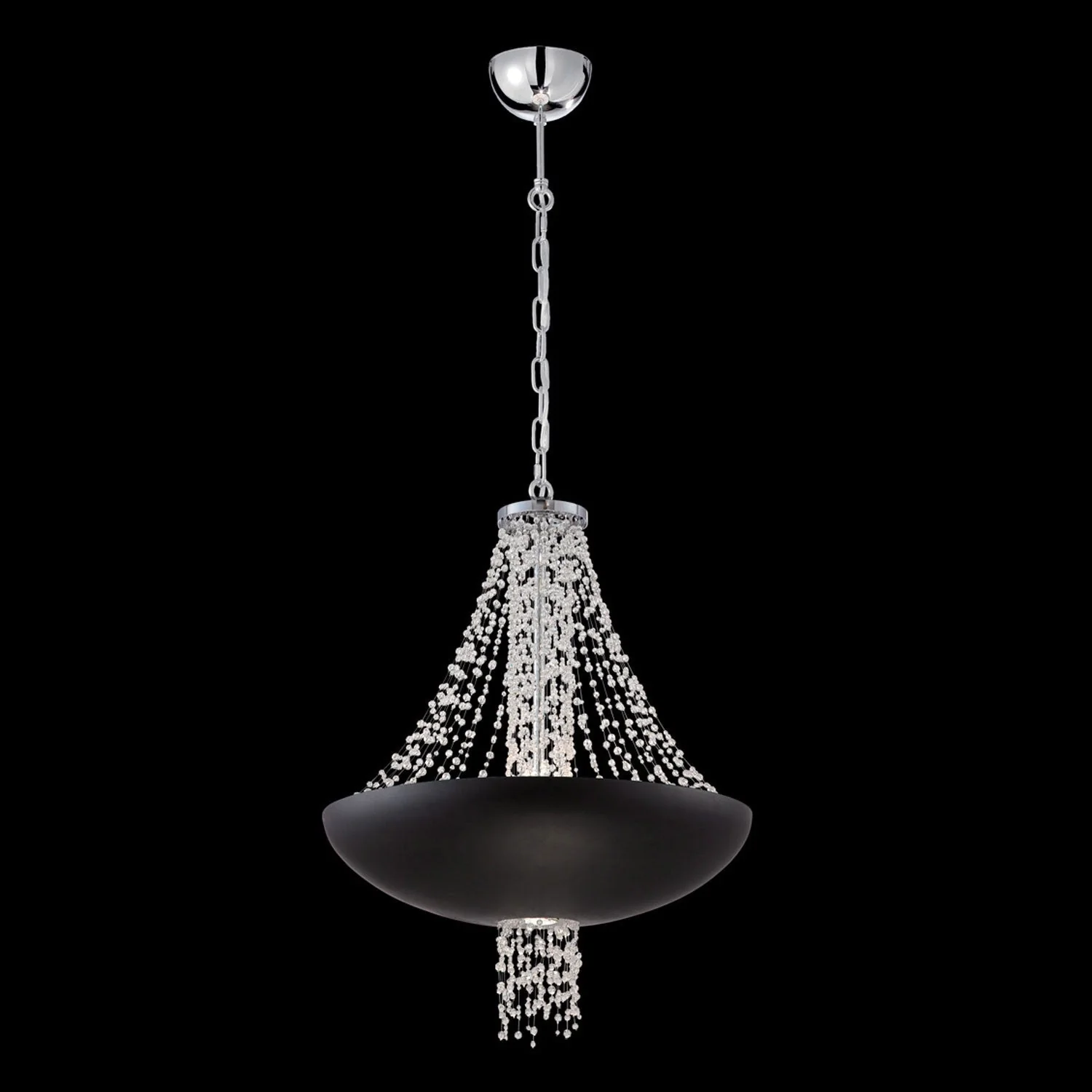 Lopez Matte Black Eight-Light Pendant - Image 1