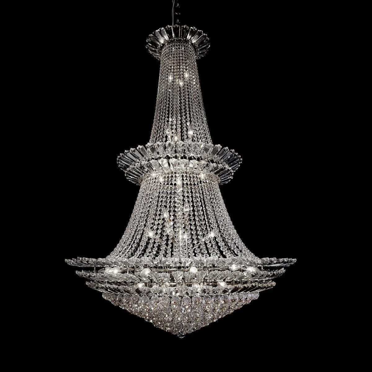 Polished chrome 28 Light crystal Chandelier - Image 1