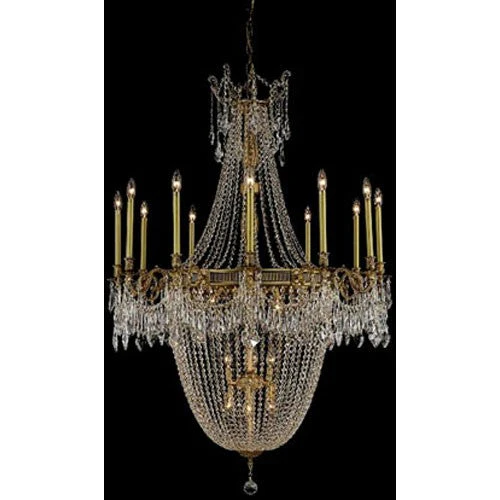 Esperanza French Gold Twenty-Two Light Chandelier with Clear Royal Cut Crystals - Image 1