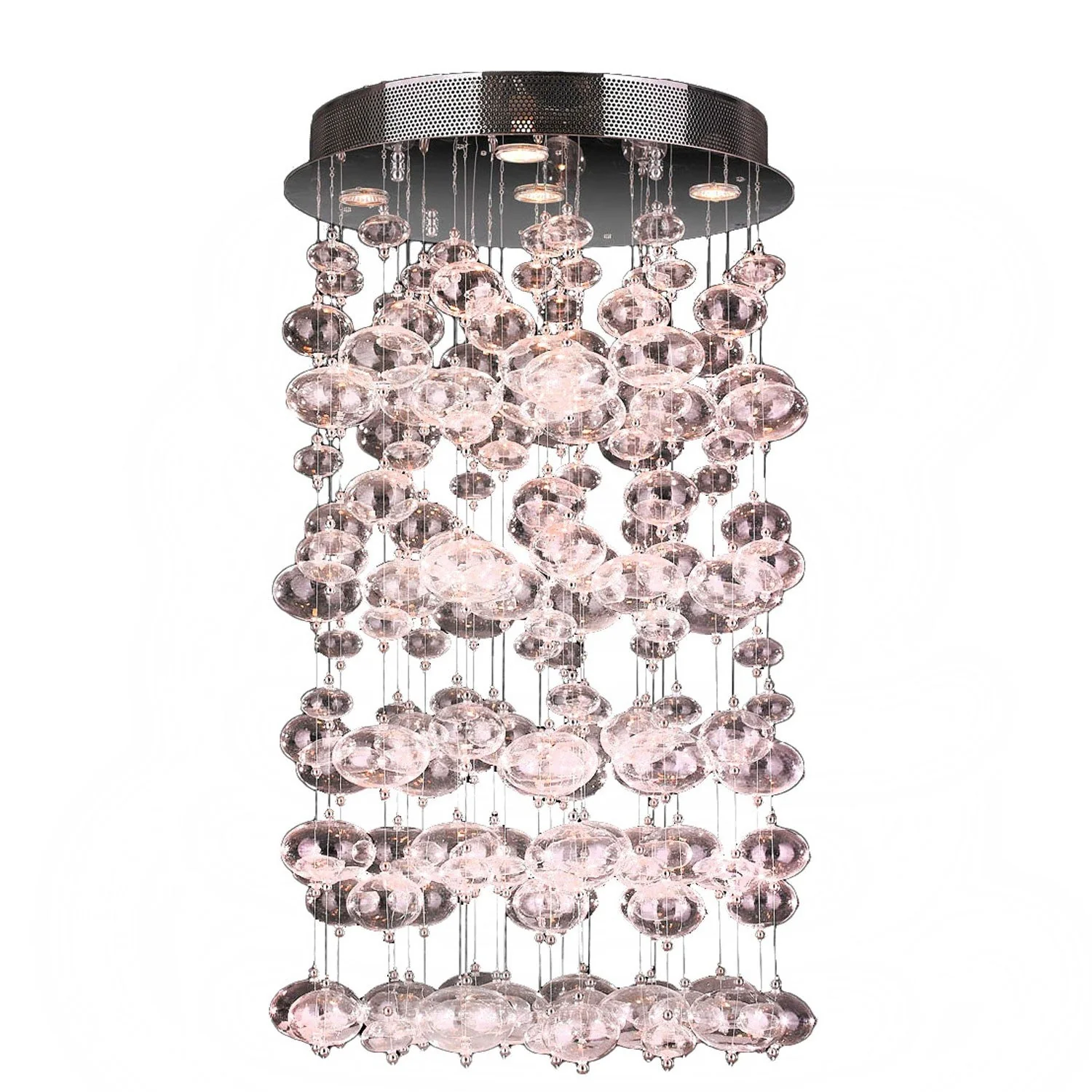 Corp Effervescence Flemish Brass Seven-Light Flush Mount - Image 1