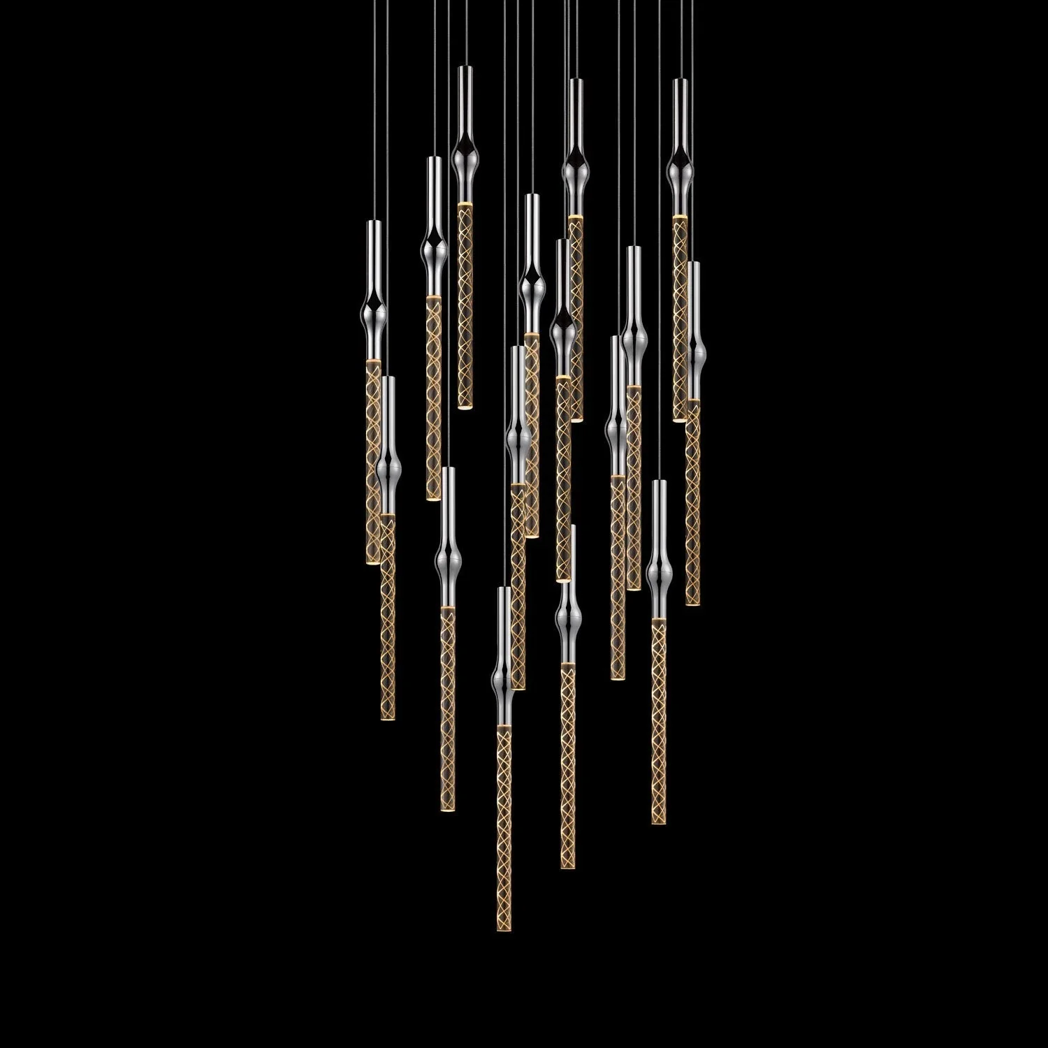 Polished Chrome 16-Light LED Pendant - Image 1