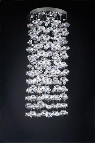 Chrome 15-Light Chandelier with Rainbow Clear Glass - Image 1