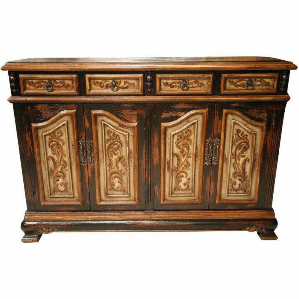 Casa Bonita Peruvian Hand-Painted Carved Wood Belinda Buffet - Image 1
