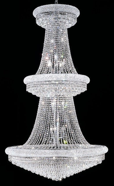 38 Light crystal chandelier chrome plated - Image 1
