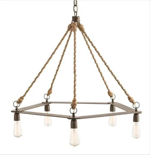 Natural Iron Five-Light Chandelier - Image 1