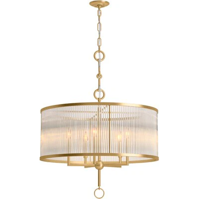 KOHLER Terret 5 -Light Brushed Gold Transitional For Use in Dining Rooms, Foyers, Chandelier - Image 2