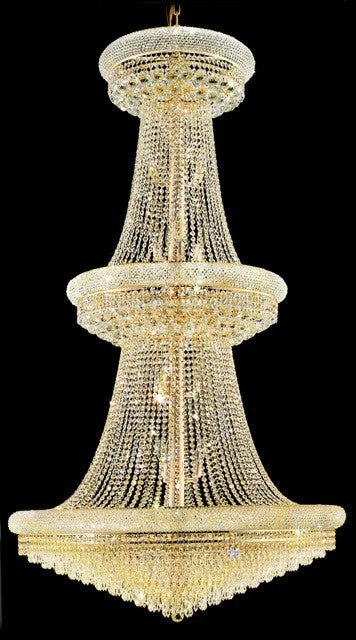 38 Light crystal chandelier gold plated - Image 1