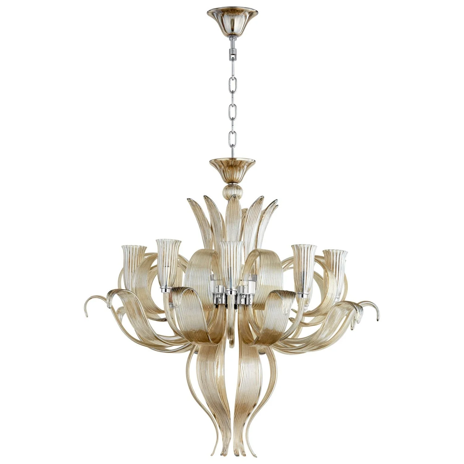Chrome 10-Light Chandelier - Image 1