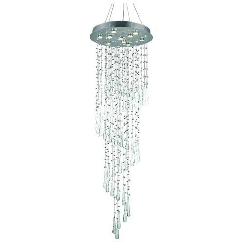 Comet Royal Cut Crystal Chrome 10 Light 72-in Chandelier - Image 1
