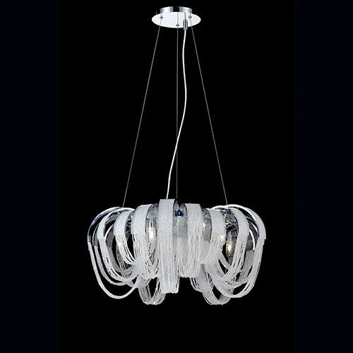 Sage Chrome Five-Light 25-Inch Wide Chandelier with Clear Crystal - Image 1
