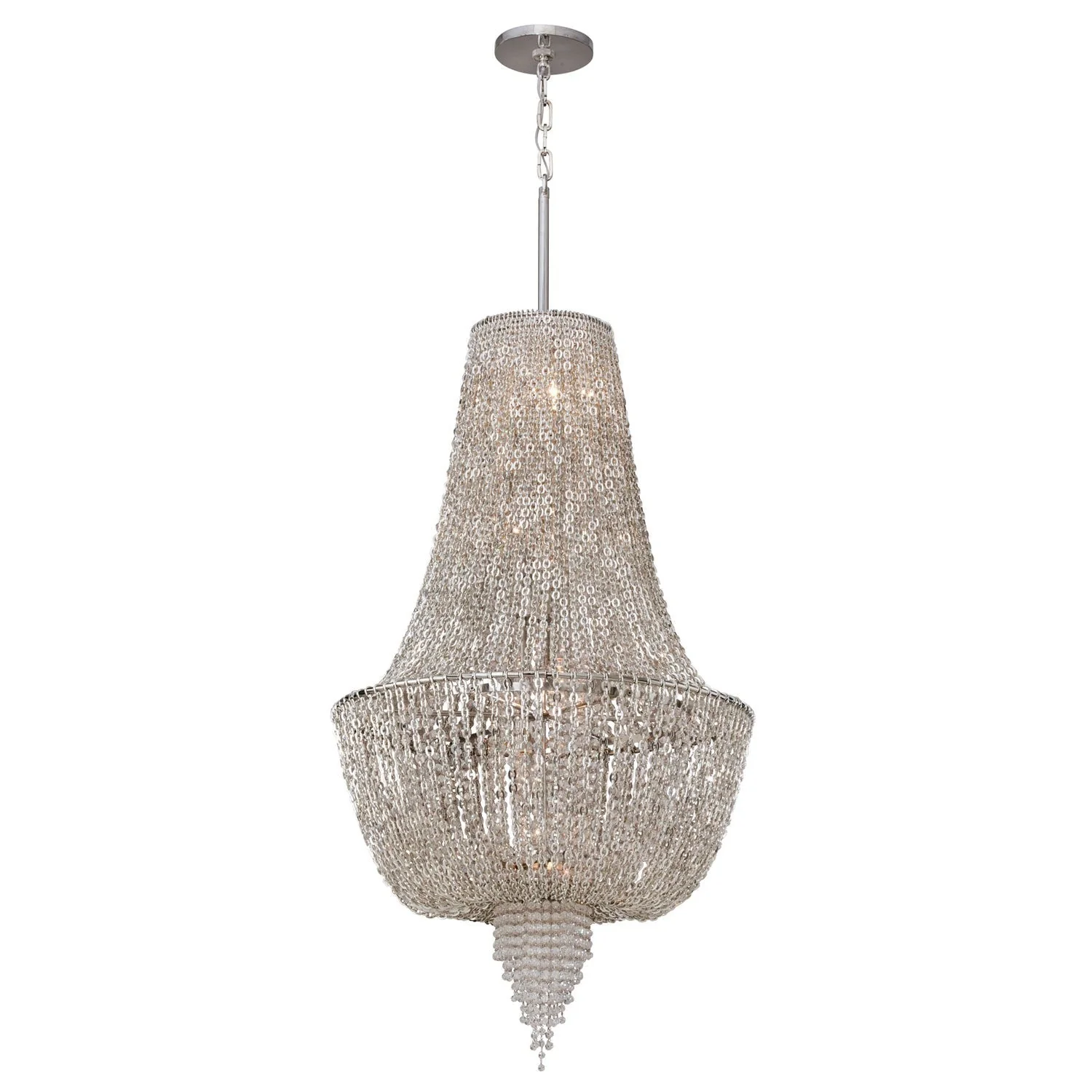Polished Nickel Six-Light Polished Pendant - Image 1