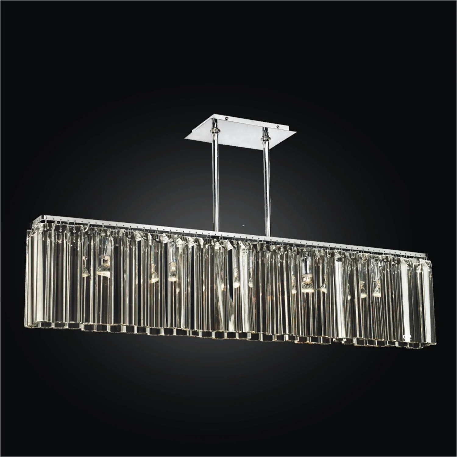 Wind Song Chrome 37-Inch Convertible Island Pendant - Image 1
