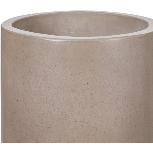 Surya Seastone Collection Modern Set of 2 Brushed Matte Gray Concrete Outdoor Floor Vases SST-003 - Image 2