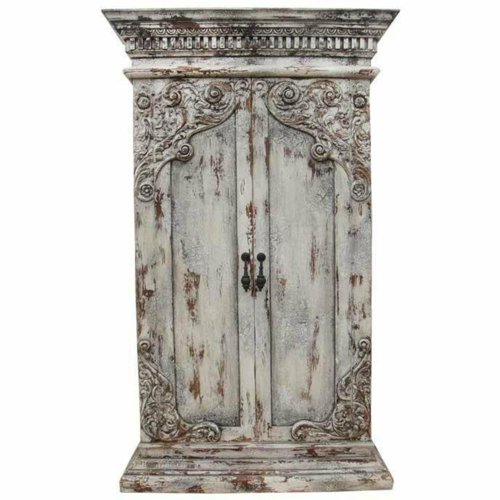 Casa Bonita Peruvian Hand-Painted Carved Wood Renaissance Armoire