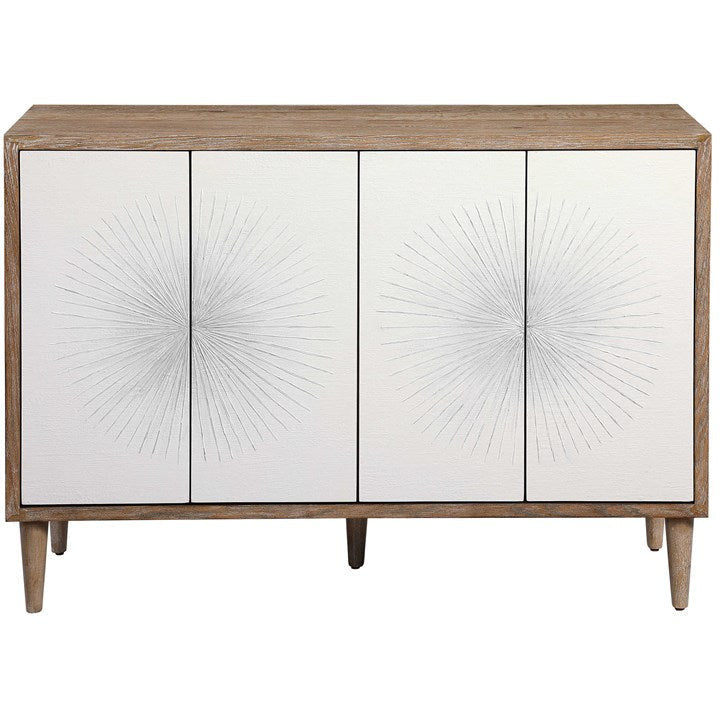 Uttermost Dani White Modern 4 Door Cabinet - Image 3