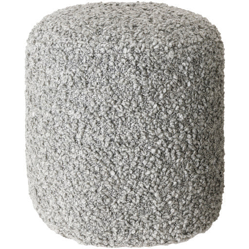 Surya Mohave Modern Gray Bouclé Round Pouf Ottoman MHPF-001 - Image 1