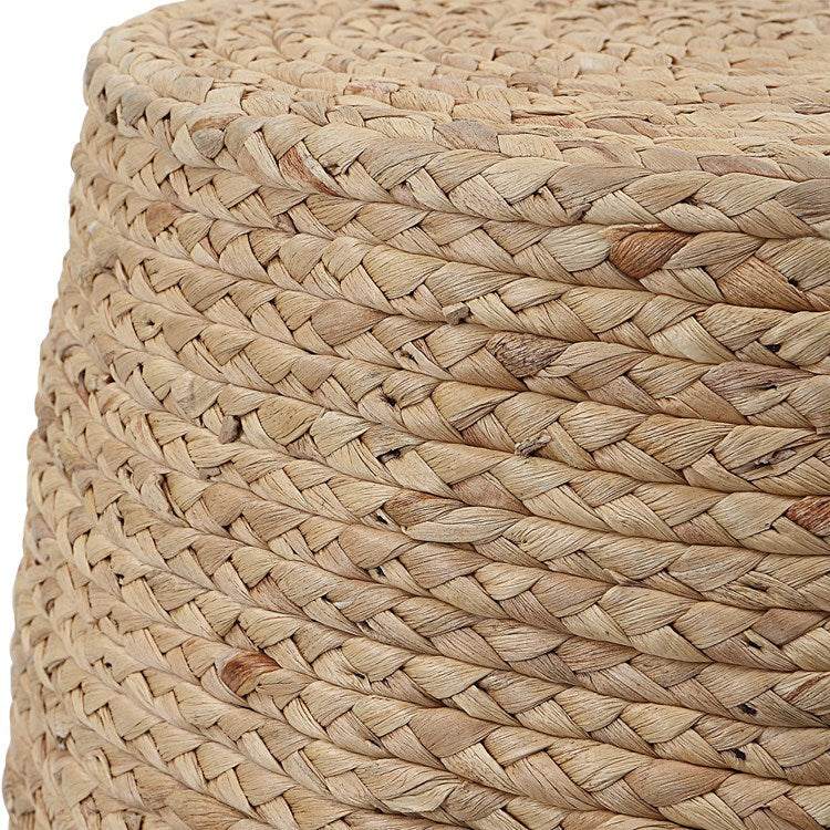 Uttermost Resort Natural Braided Straw Coastal Round Accent Stool - Image 2