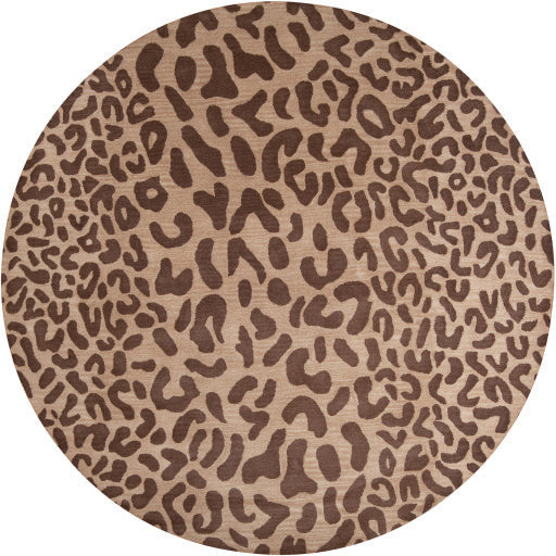 Surya Rugs Athena Collection Dark Brown & Brown Leopard Animal Print Area Rug ATH-5000 - Image 1