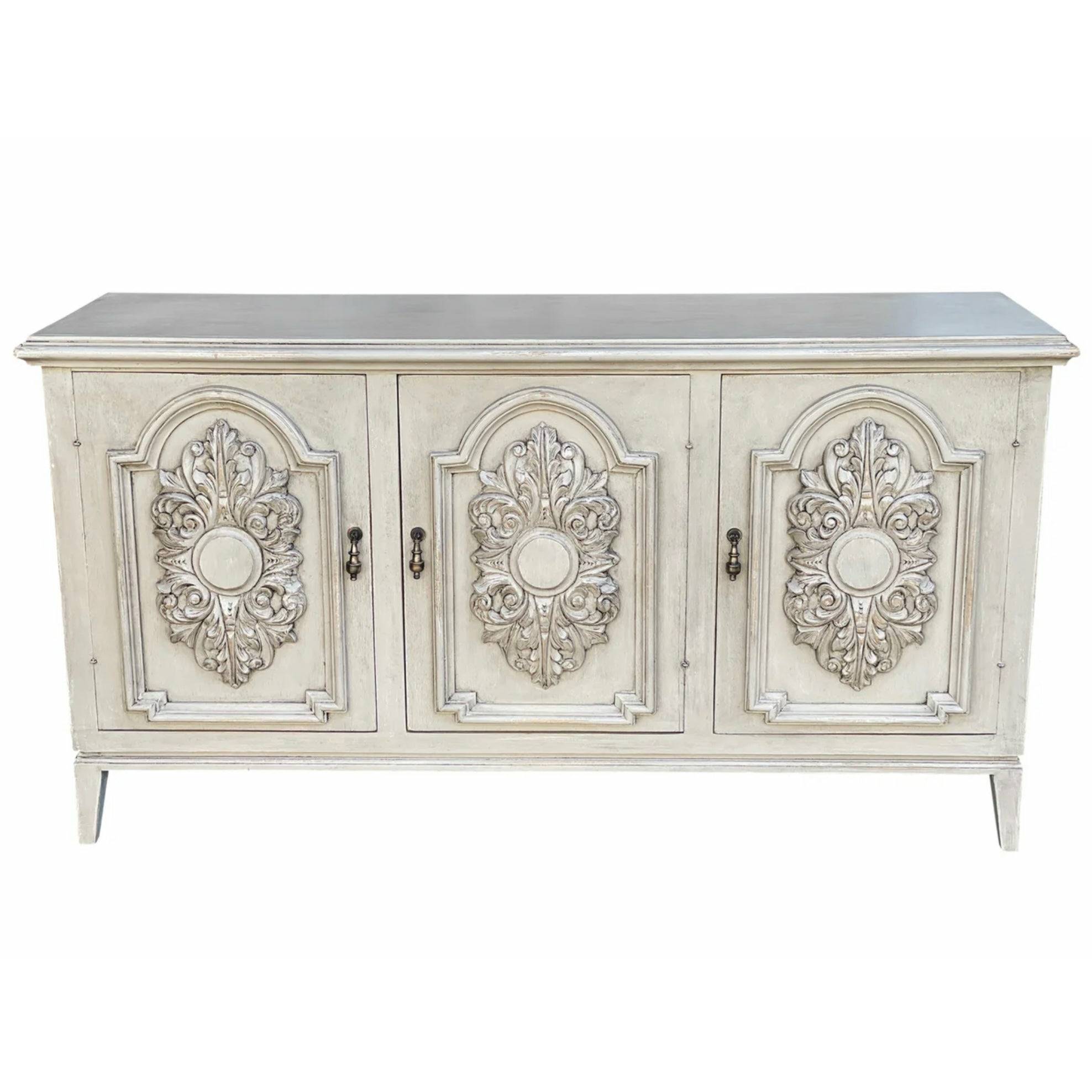 Casa Bonita Peruvian Hand-Painted Carved Wood Lucca Buffet - Image 1