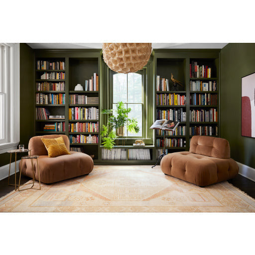 Surya Rouen Modern Brown Velvet Modular Chair - Image 1
