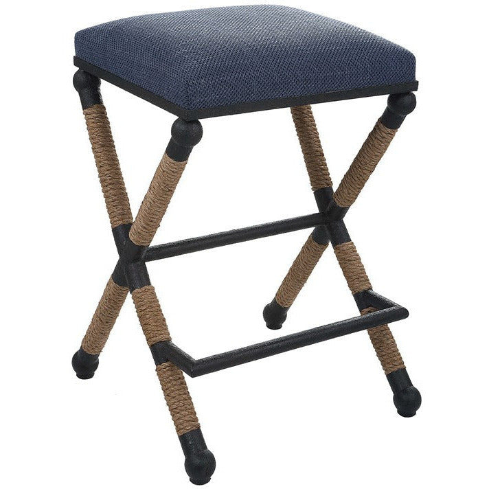 Uttermost Firth Navy Performance Fabric Counter Stool - Image 2
