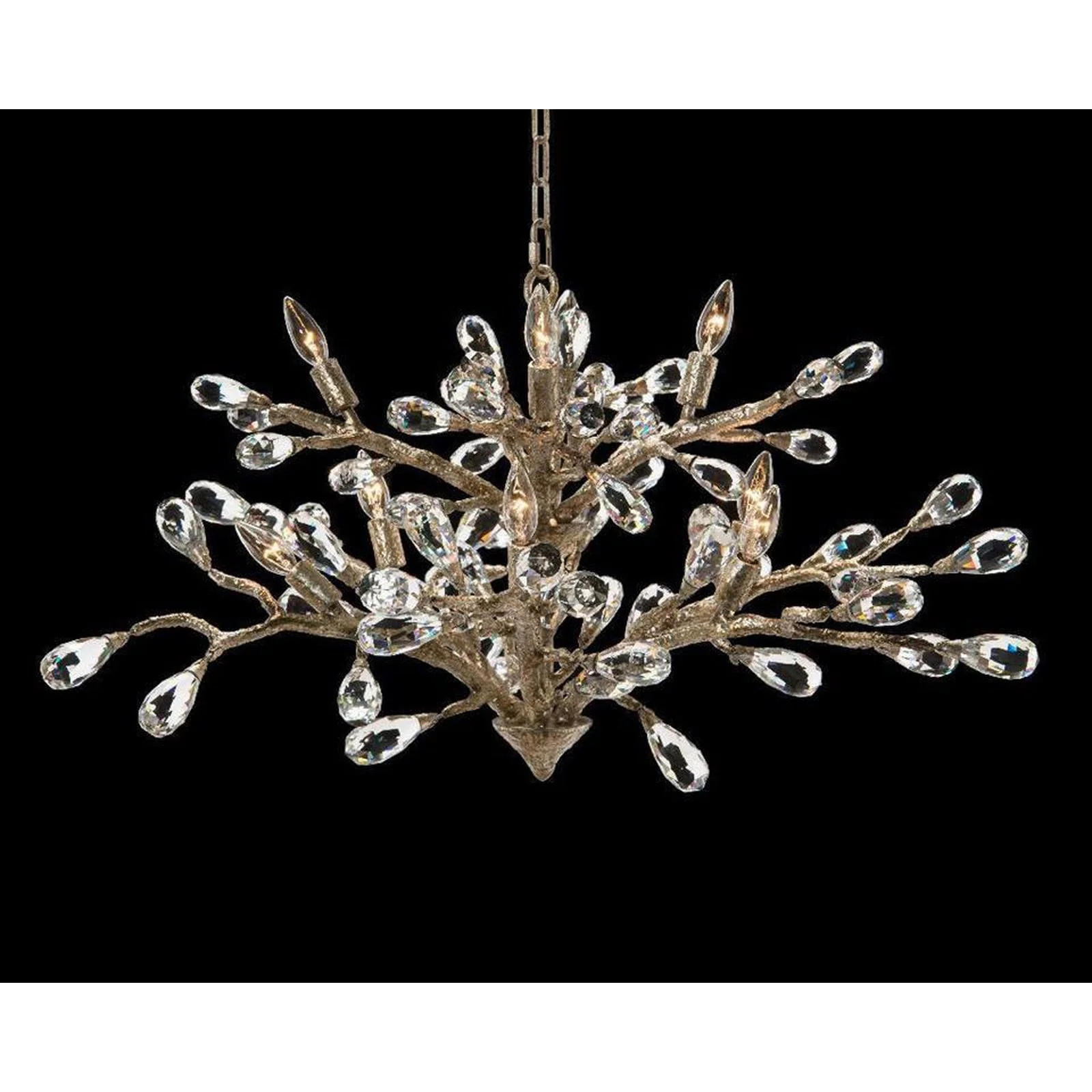 John Richard Budding Crystal Ten-Light Chandelier - Image 1
