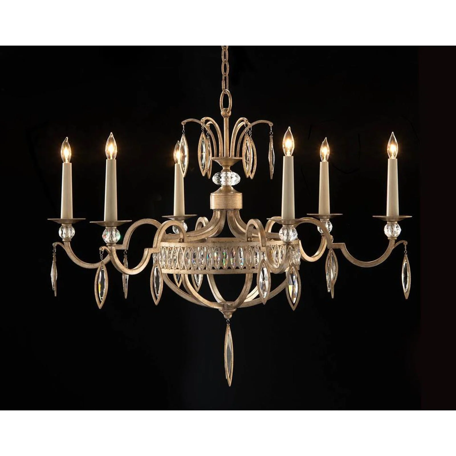 John Richard Marquise Crystal Six-Light Chandelier - Image 1