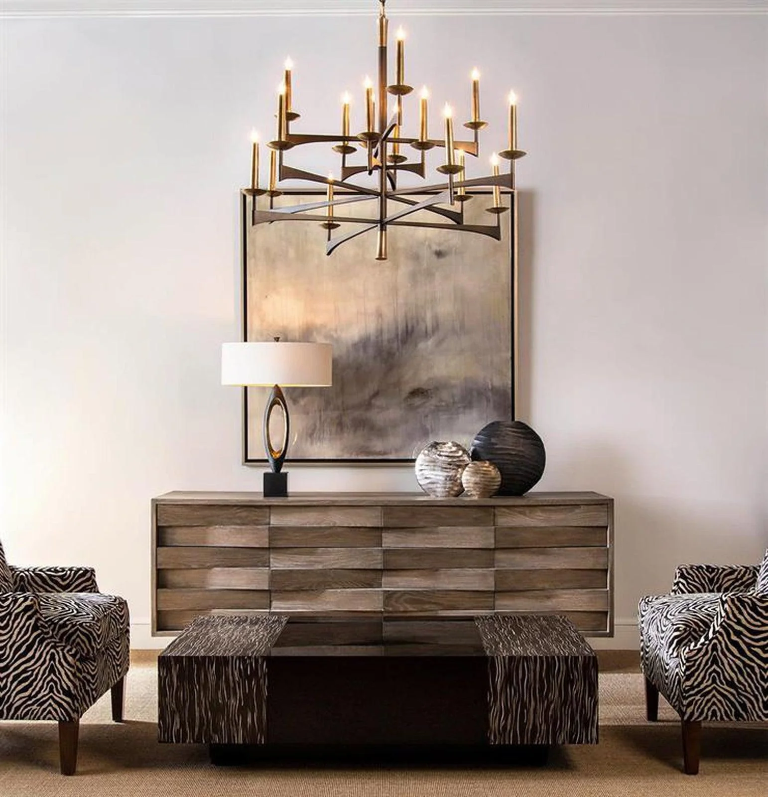 John Richard Mid-Century Sixteen-Light Chandelier - Image 2