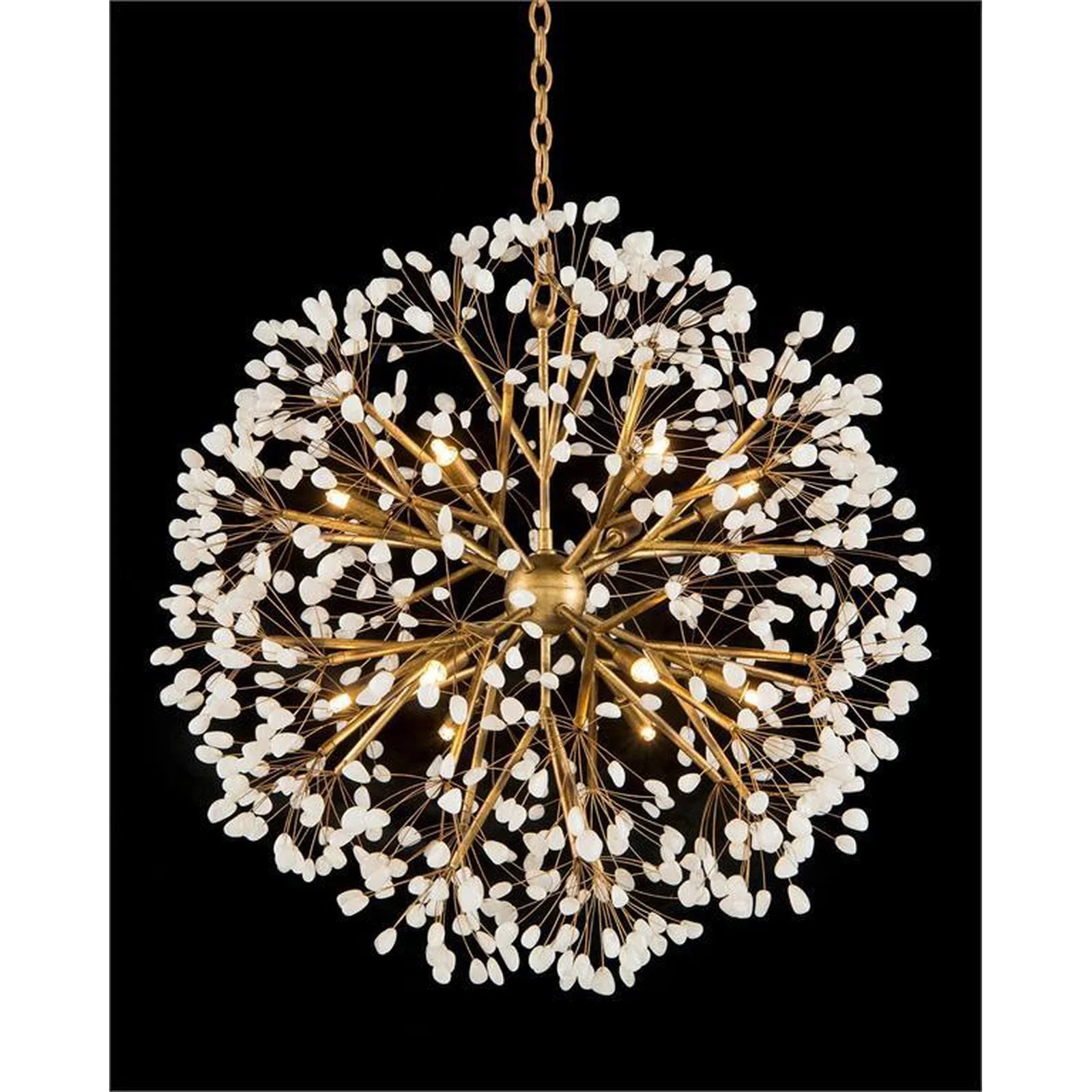 John Richard Spherical Twelve-Light Quartz Chandelier - Image 1